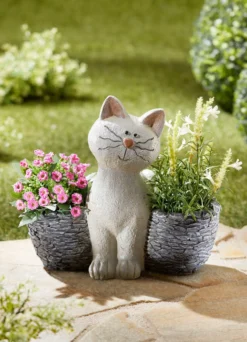 Pflanztopf Katze aus Polyresin