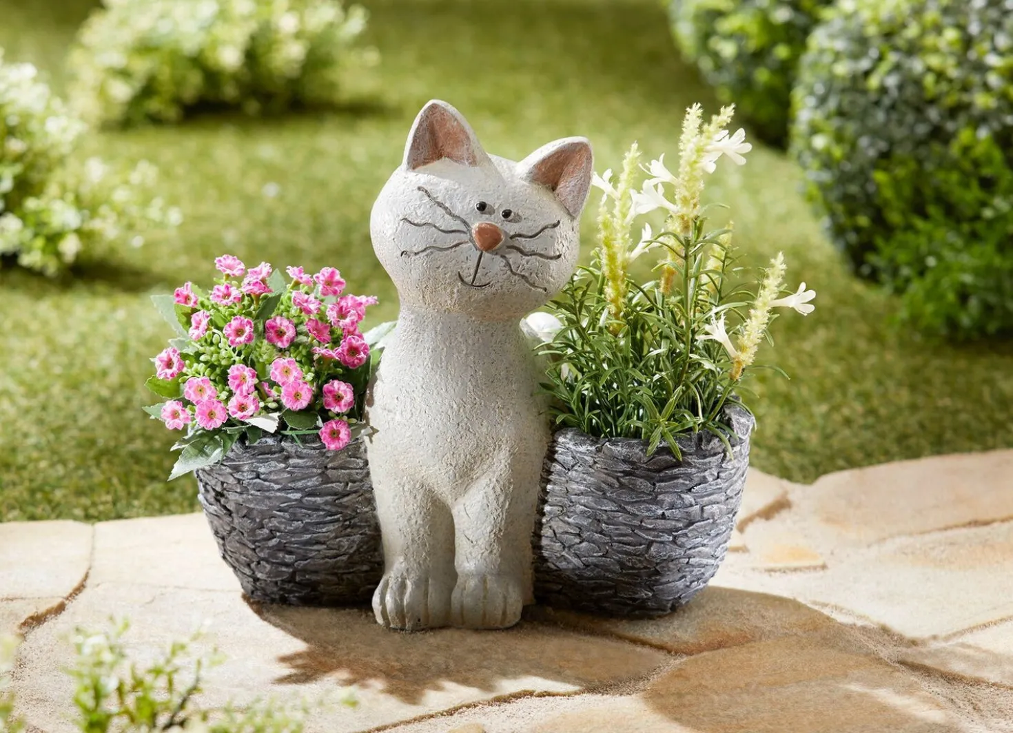 Pflanztopf Katze aus Polyresin