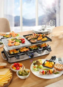 Raclette mit Naturstein-Grillplatte