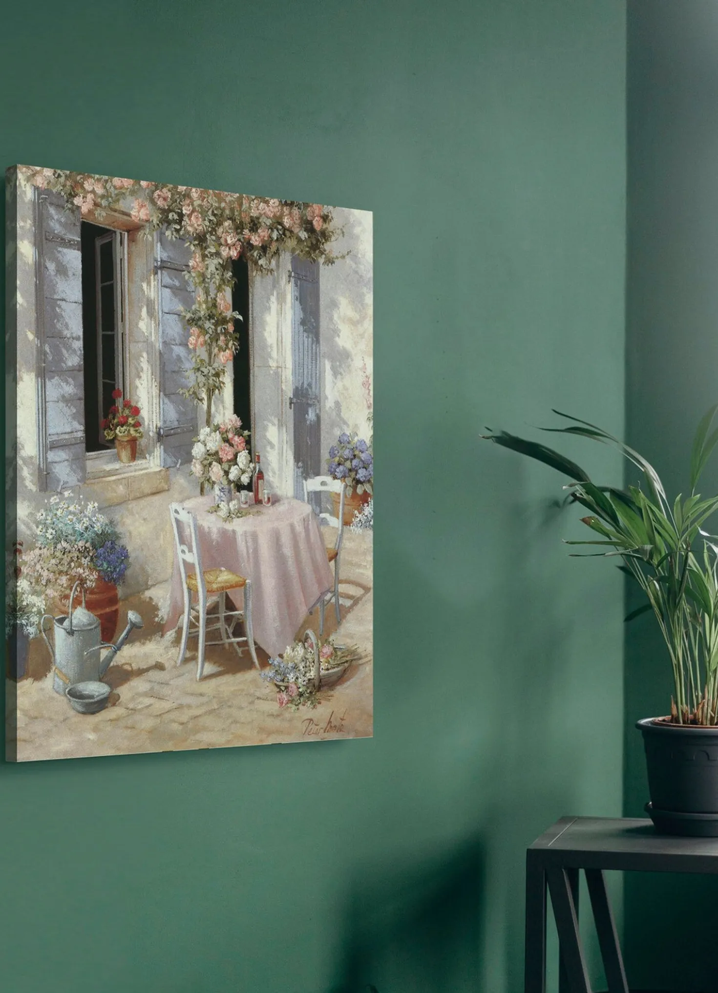 Romantisches Leinwandbild Einladung