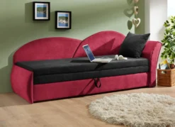 Schlafsofa mit Bettkasten und 1 Dekokissen