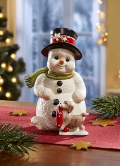 Schneemann aus hochwertigem Feinsteingut