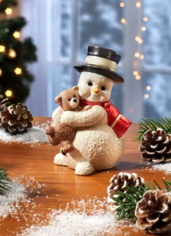 Schneemann aus hochwertigem Feinsteingut