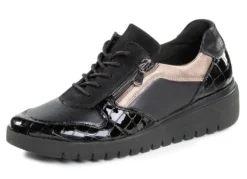 Schnür-Sneaker aus Nappaleder