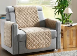 Sessel,- Couch,- und Armlehnschoner mit Bandeinfassung