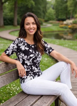 Shirt mit Floraldessin