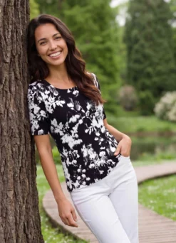 Shirt mit Floraldessin