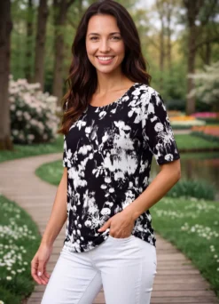 Shirt mit Floraldessin