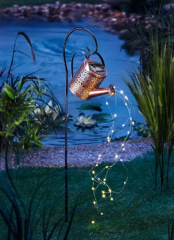 Solar Gießkanne mit 36 LED Lichterkette