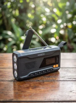 Solarkurbel-Radio mit DAB+ und UKW-Tuner