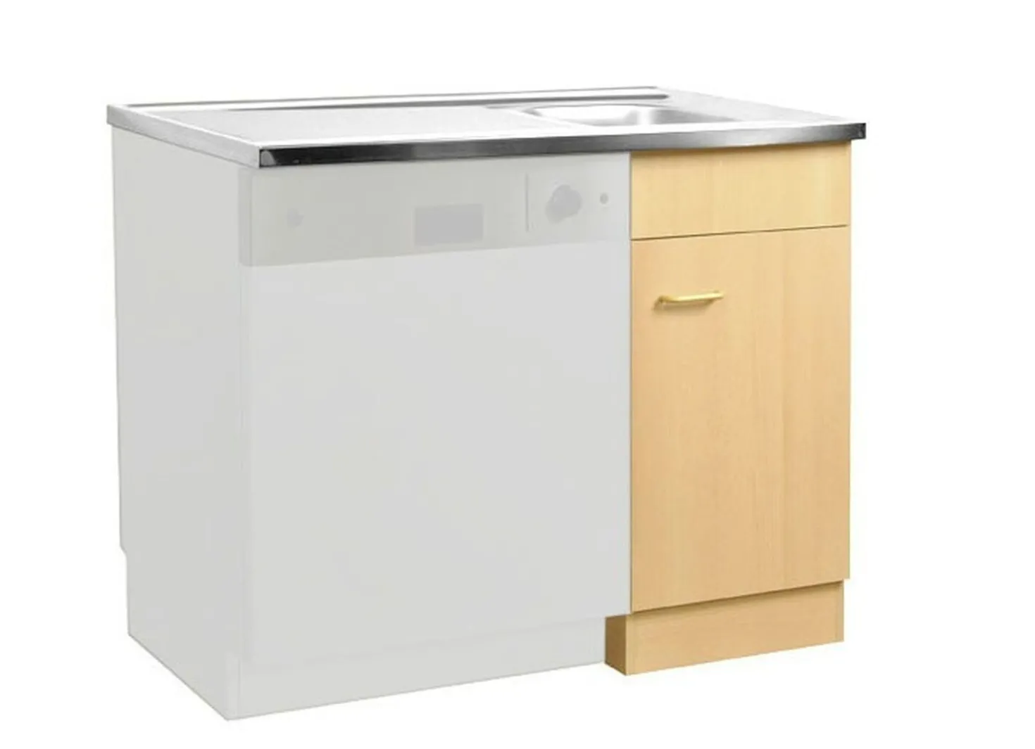 Spülenschrank mit melaminharzbeschichteter Oberfläche
