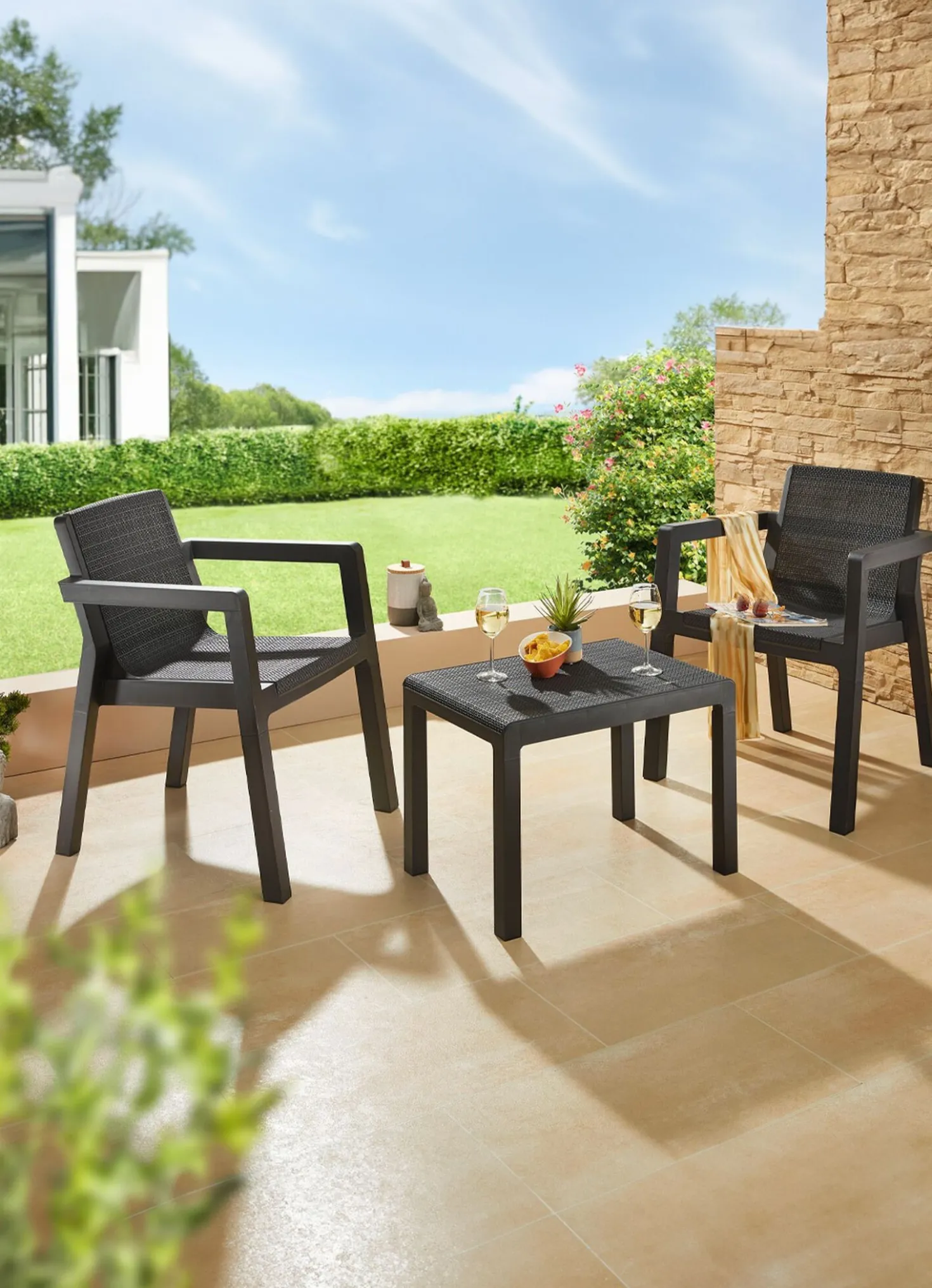 3-teiliges Balkon-Set