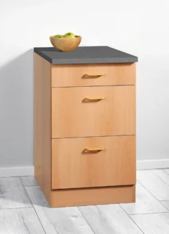 Unterschrank mit 1 Schublade und 2 Auszügen