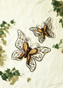 Wanddeko Schmetterling, 2er Set