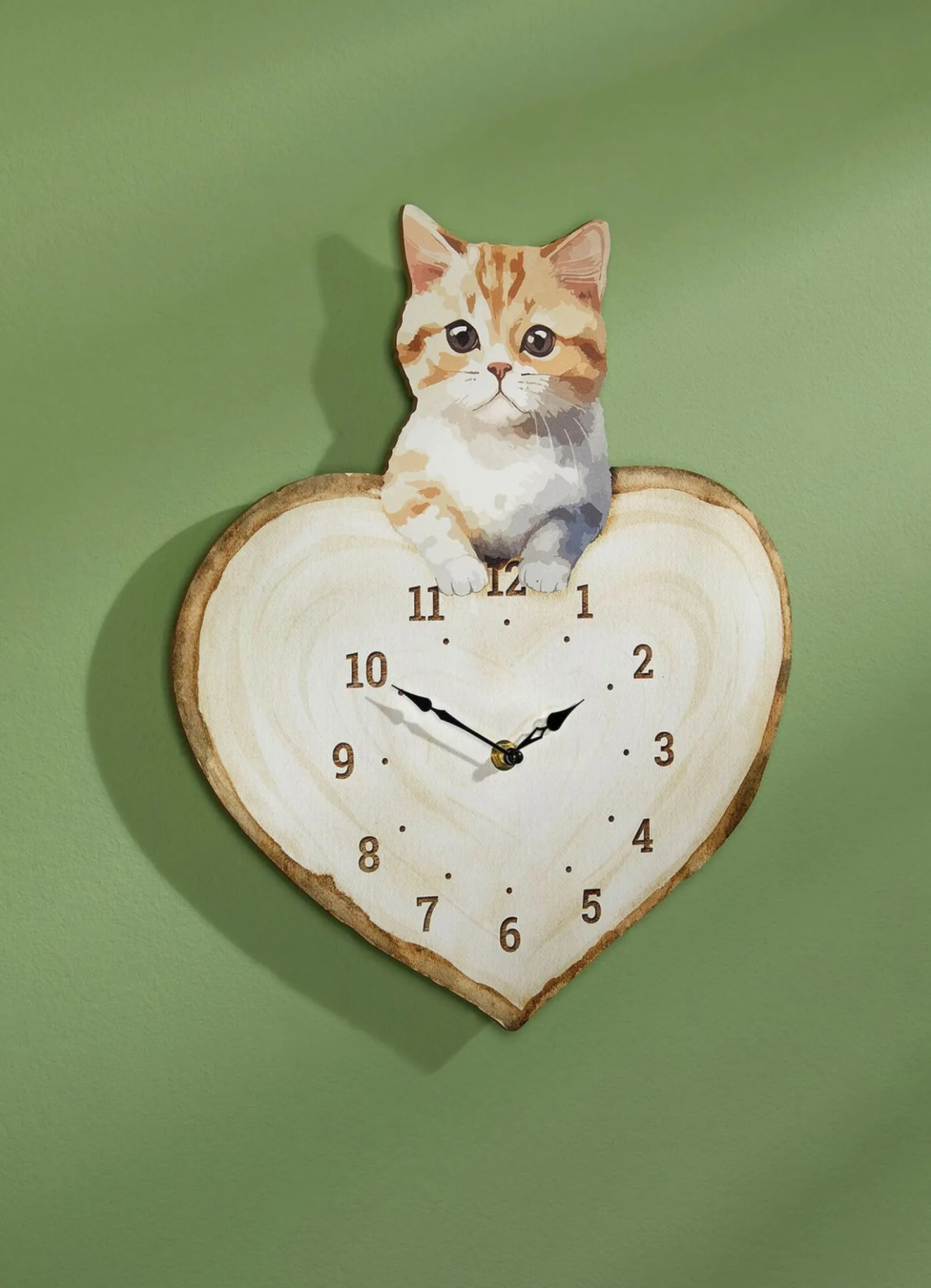 Wanduhr Katze
