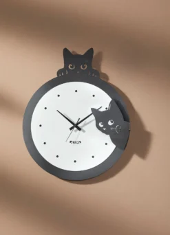 Wanduhr Katze aus Eisen