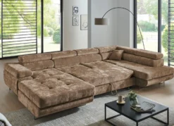 Wohnlandschaft mit Bettfunktion und Bettkasten