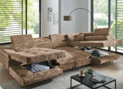 Wohnlandschaft mit Bettfunktion und Bettkasten