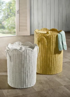 Wäschesammler aus Rattan