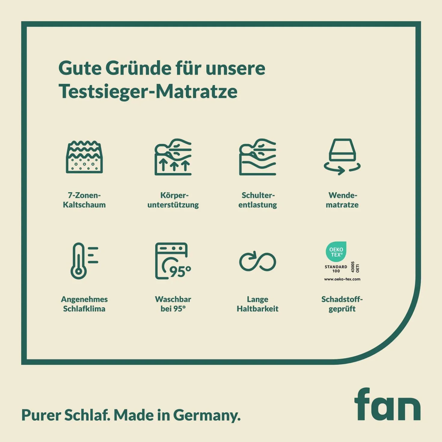 7-Zonen-Kaltschaumkern-Matratze „fan Medisan Plus KS“