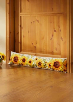 Zugluftrolle mit Sonneblumen-Motiv